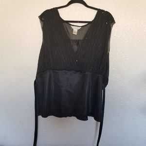 John Richard Paul Black Satin Blouse